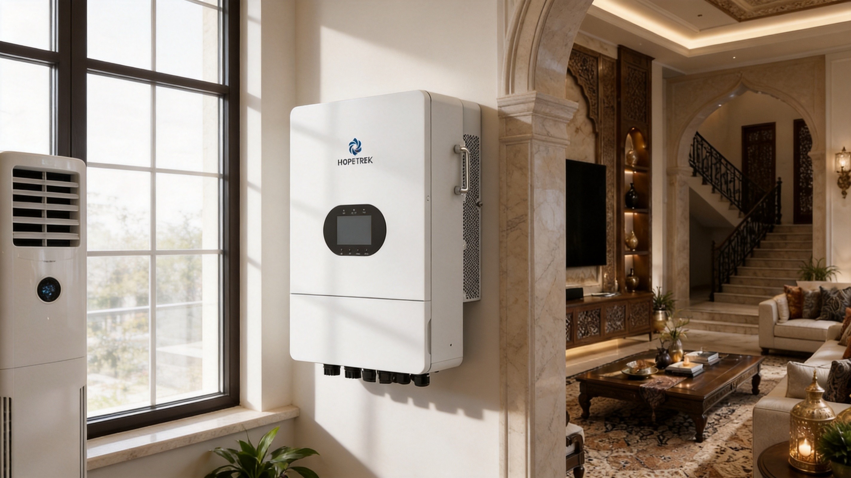 Inverter mounted on a wall